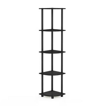 5-Shelf Modern Corner Bookcase