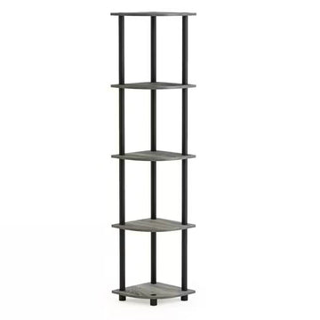 5-Shelf Modern Corner Bookcase