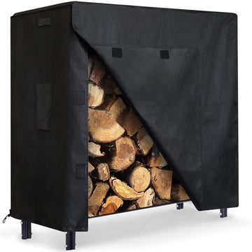 Black Firewood Rack Cover