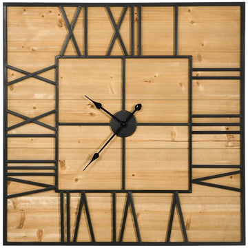Large 36-inch Square Roman Numerals Wall Clock