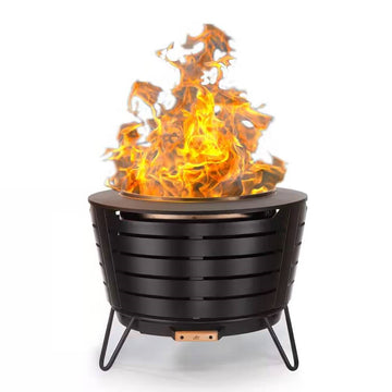 25-inch Outdooor Stainless Steel Smokeless Fire Pit with Cover