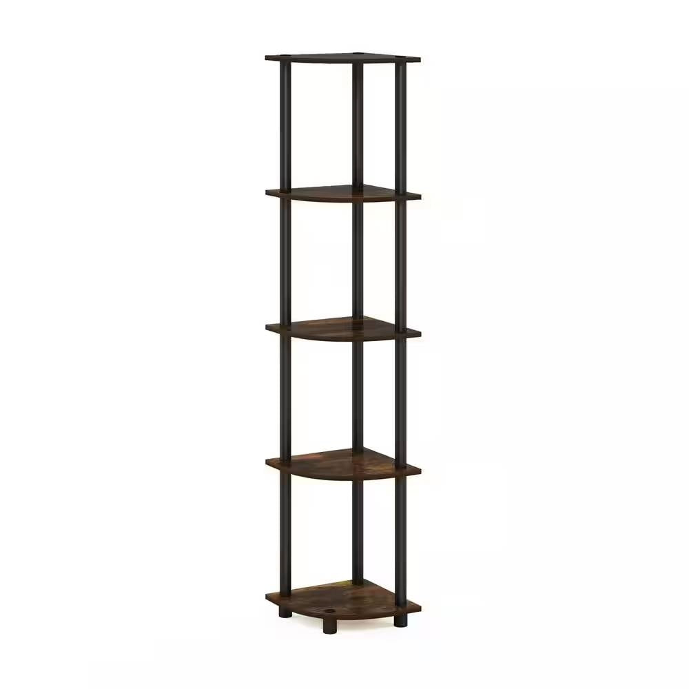 5-Shelf Modern Corner Bookcase