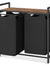 Metal Wood Industrial Modern Laundry Sorter Hamper Black/Brown